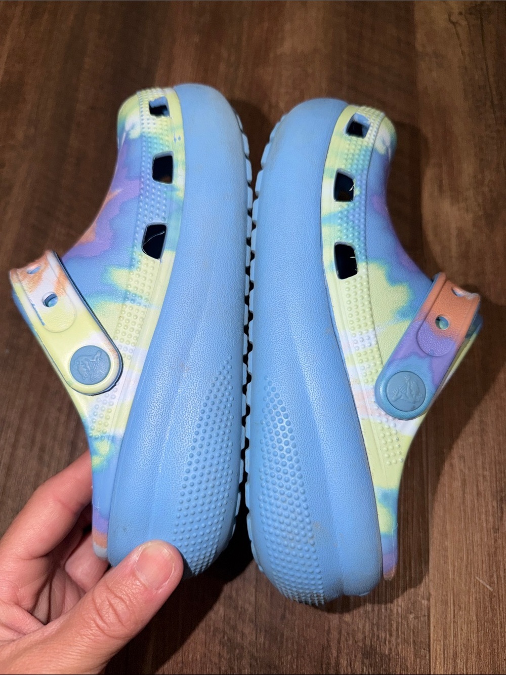 Crocs Cutie Crush Tie Dye Platform Slip-On Shoes Size C13 - Picture 5 of 6